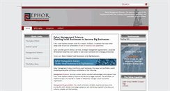 Desktop Screenshot of managementscience.ephorgroup.com